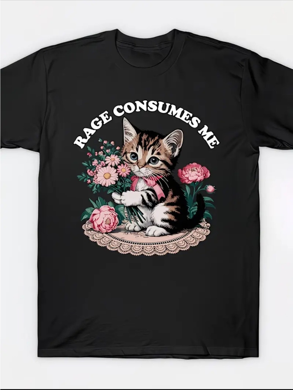Rage Consumes Me Black Cat Graphic Tee